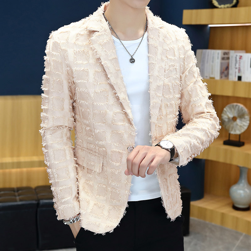 西装男士小外套2026新款潮牌痞帅春秋季休闲西服上衣高级感1019d
