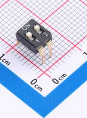 DSIC-02-LD-GET 2.54mm间距 2位 插件高柄 DSIC黑色 拨码开关 插