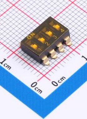 DSIC-04-TS-GER 2.54mm间距 4位 贴片低柄 DSIC黑色 拨码开关 SMD