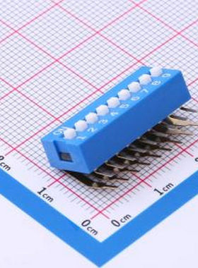 SMWA-09B-TP 间距2.54mm 9位拨码开关 - 拨码开关