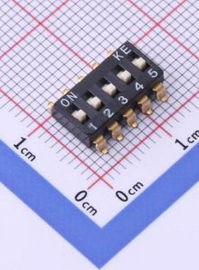 DSIC05LSGET 5位 2.54mm脚距IC型 KE拨码开关 拨动开关 SMD-10P,6