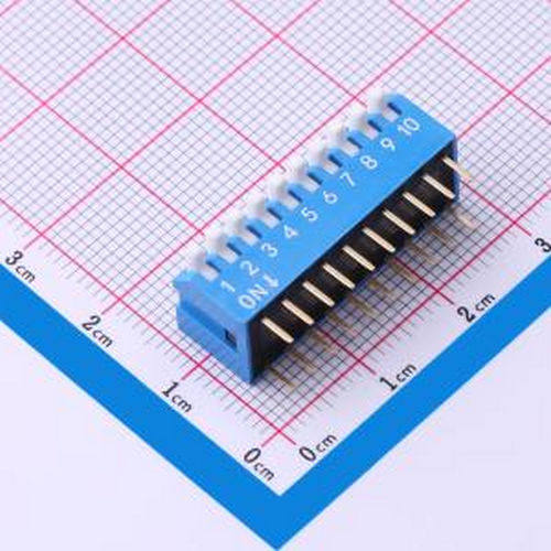 SMQP-10B-TP 间距2.54mm 琴键10位拨码开关 - 拨码开关