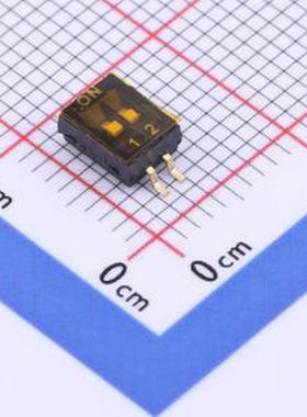 KH-BM-SMT1.27-2P 拨码开关 2P-1.27间距 黑色贴片 SMD-4P,4.1x5.