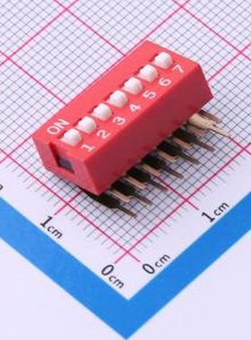 SMWA-07R-TP 间距2.54mm 7位拨码开关 - 拨码开关