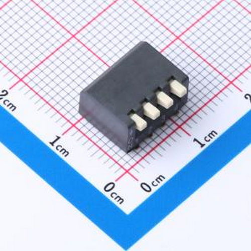 2.54-4P TPCB 间距2.54mm 琴键式4位贴片 SMD 拨码开关