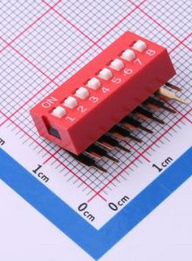 SMWA-08R-TP 间距2.54mm 8位拨码开关 - 拨码开关