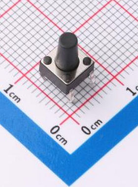 TC-110226010 轻触开关,立式插脚,6x6x10.0,黑色按钮,260gf - 轻