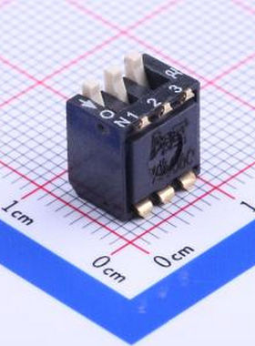 DSPV03LSGET 2.54mm 琴键式3位贴片 SMD-6P,9x9mm 拨码开关