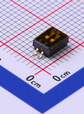 TP-02 拨码开关黑色02P-2PIN间距1.27mm贴片正拨平拨2位SMD SMD-4