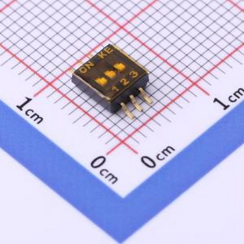 DSHP03TSGER 3位 1.27mm脚距SMD KE拨码开关 拨动开关 SMD-6P,5.4