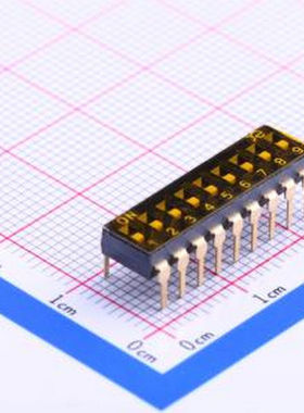 DSIC09THGET 2.54mm 9位低推贴胶 插件 插件 拨码开关