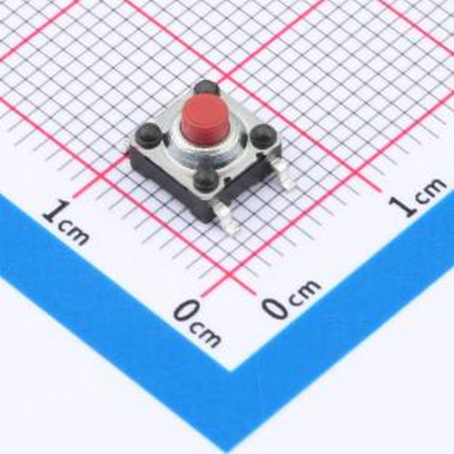 TSG014A05026B 6*6*5H-JT 260gf 防水铜盖红钮冷封编带 SMD-4P,6.