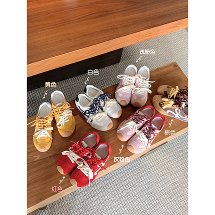 【苏茵茵】7cm版~内增高小歪头鸳鸯鞋带情侣休闲鞋德训鞋女阿甘鞋