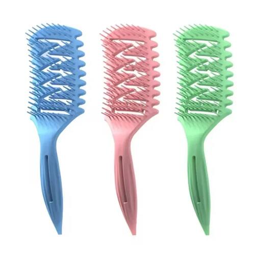 Hollow Out Curl Define Styling Brush Detangling Hair Brush W