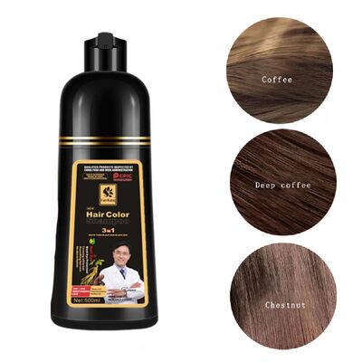 Hair Color Shampoo for Gray Hair 3In1 Black Hair Dye Shampoo