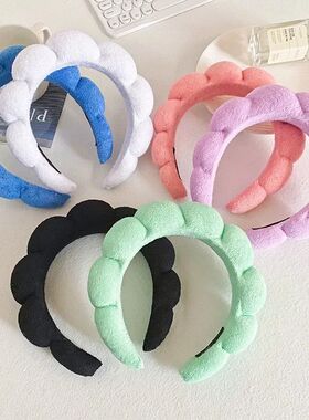 Soft Cloud Sponge Headband Washing Face Puffy Retro Hair Sty