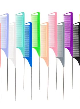 1PC Candy Color Hair Styling Pointy Tail Comb for Wig Partit