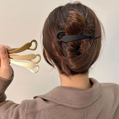 Women Girls Banana Clip Frosted Matte Hair Clip Resin Acryli