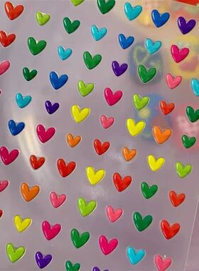 1pcs 5D Exquisite Jelly Kawaii Heart Nail Art Stickers Fashi