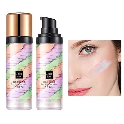 Three color press release cream concealer isolate makeup fac