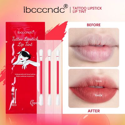 New Cotton Swab Lip Gloss Tattoo Lipstick Velvety Waterproof