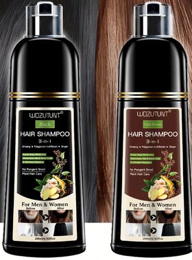 3In1 Dye Shampoo Instant Gray White Hair Coverage Hair Color