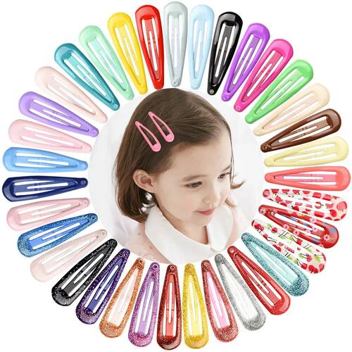 5cm Snap Hair Clips for Hair Clip Pins BB Hairpins Color Met
