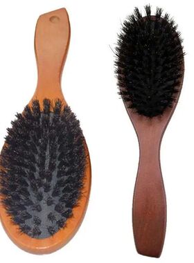 Natural Boar Bristle Hairbrush Massage Comb Anti-static Hair