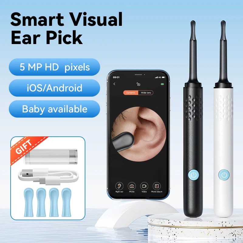 WIFI Visual Ear Cleaner Otoscope Camera with 6 LED Lights 4.
