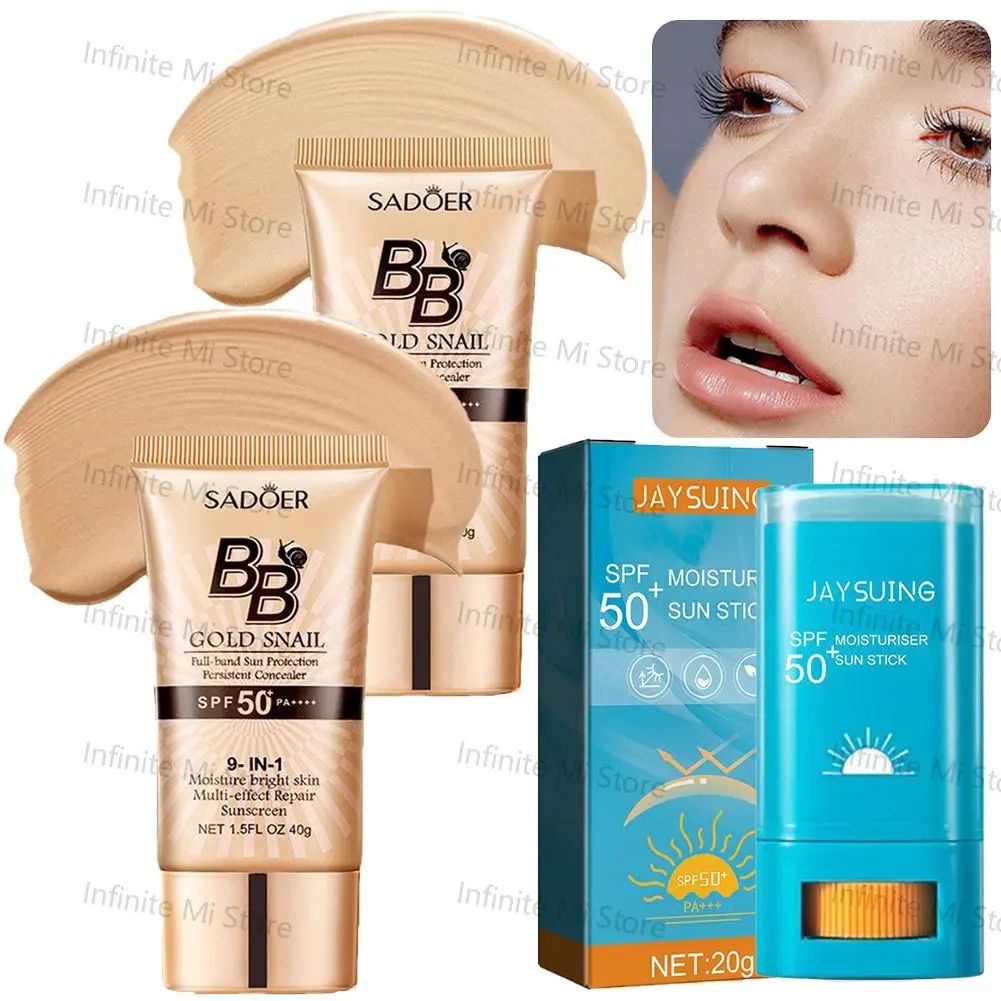 40g Gold Snail Sunscreen BB Cream Protector Facial Sun Block