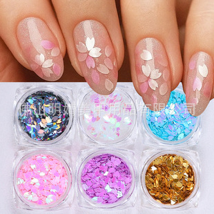 Japanese Nail Art Fantasy Cherry Blossom Sequins Material Fa