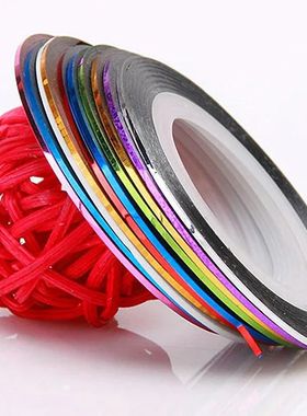 10 Rolls Nail Art Striping Tapes Nail Liner Stickers Nail De