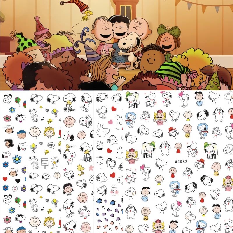 1PCS New Cartoon Snoopy Nail Stickers Nail Art Supplies Nail