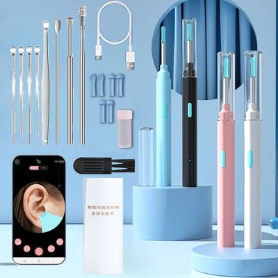 Ear Cleaner with Camera Set HD Ear Sticks Otoscope USB Charg