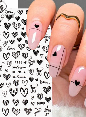 Valentine's Day Nail Stickers Love English Letters Valentine