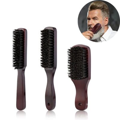 Wood Handle Boar Bristle Cleaning Brush Hairdressing Men Bea