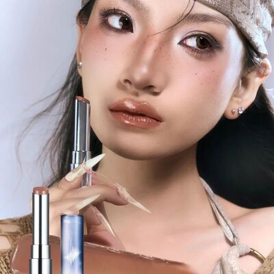 Lipstick Crystal Film Solid Lip Gloss,Long-Lasting Plump Lip