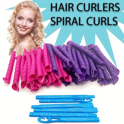 30pcs Heatless Hair Curlers Set Create Bouncy Spiral Curls W