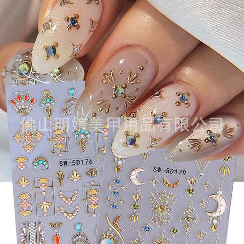 Spring And Summer Nail Stickers Bohemian Religious Gem Sun M