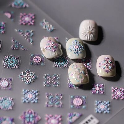 Colored Bohemian Style Retro Totems 5D Soft Embossed Reliefs