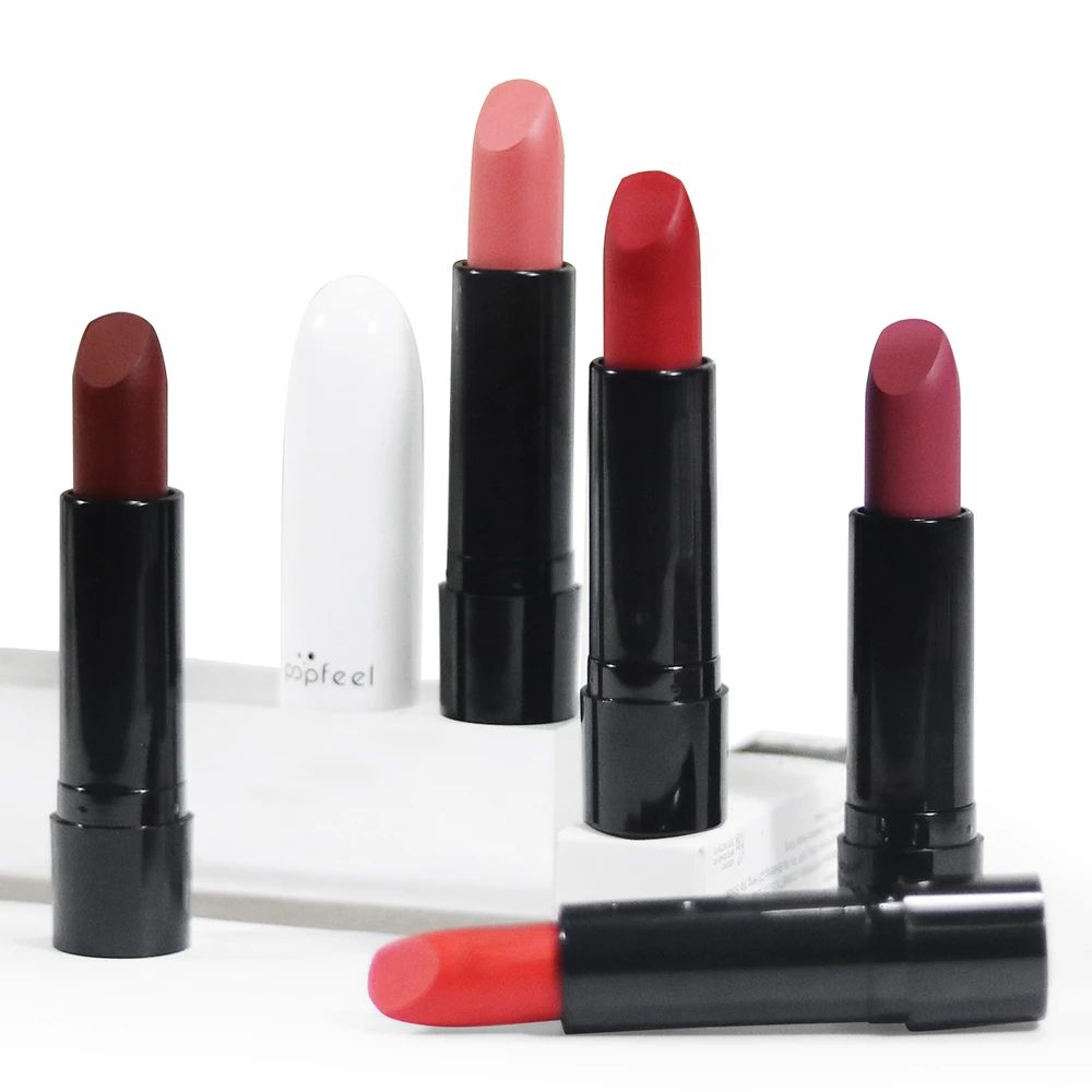 5 Color Lipstick Matte Moisturizing Lipstick Long-Lasting Da