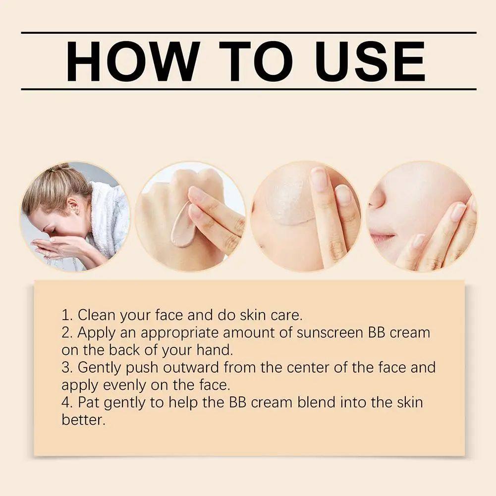 40ML Gold Snail Sunscreen BB Cream SPF 50 Sun Block Makeup M