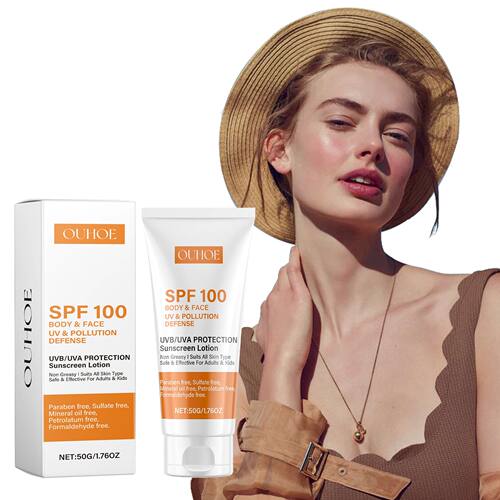 Face Body Sunscreen Non-Greasy SPF 100+ Facial Sunblock UVA