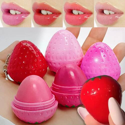 1/4Pcs Strawberry Lip Balm Long-Lasting Moisturizing Repair
