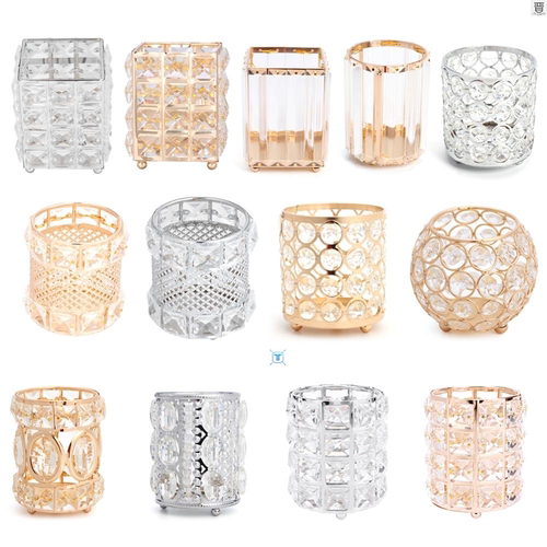 Crystal Makeup Organizer Metal Storage Box European style