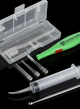 Tonsil Stone Remover Tool LED Light Earpick Steel Earwax Rem