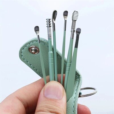 Hot 6Pcs/set Ear Cleaner Wax Pickers Earpick Wax Remover Cur