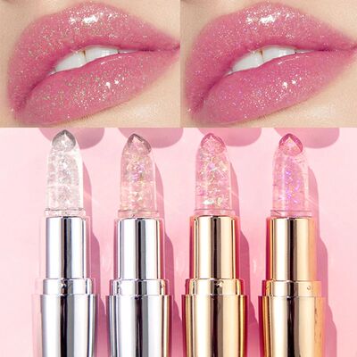 Sparkling Sequins Color Changing Lipstick Jelly Balm Moistur