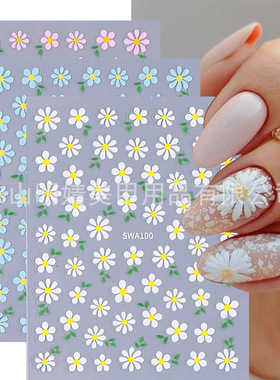 Nail Sticker Spring And Summer Macaron 3d Color Five-petal F