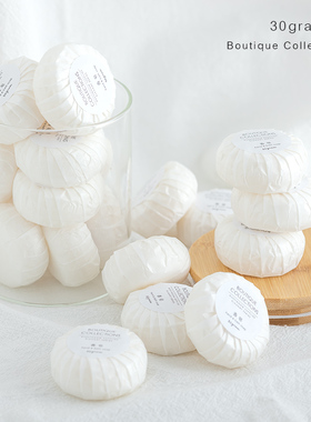 30g 高档民宿 星级酒店专用 纯料品质一次性香皂宾馆圆形肥皂30克